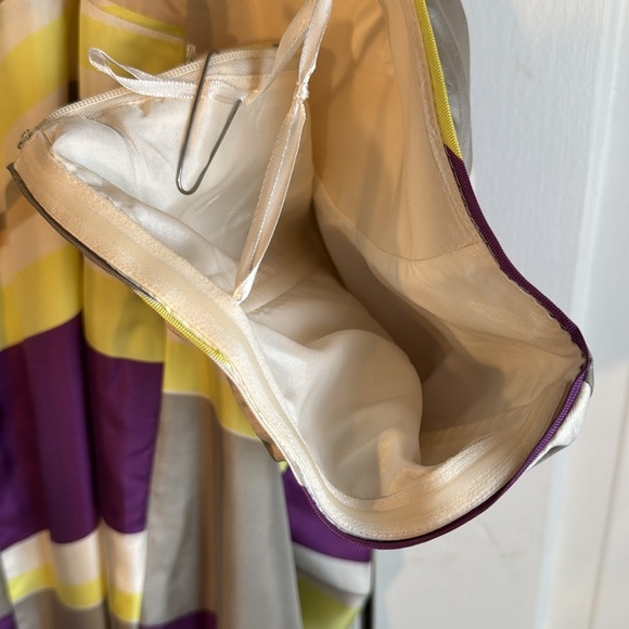 Beautiful Banana Republic Women’s Strapless Silk Dress Size 14 colorful stripes! - Picture 15 of 15